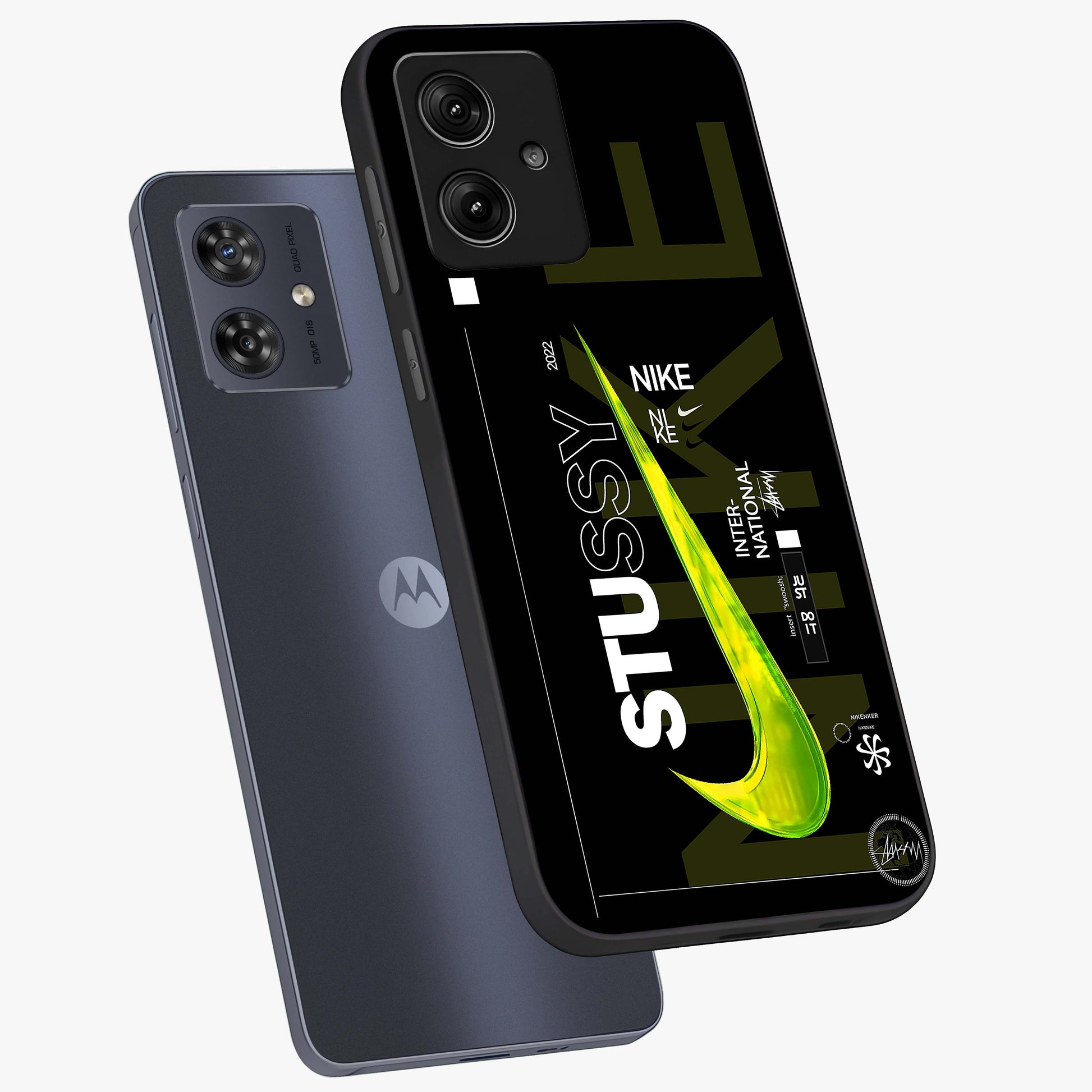 Neon Street Edition Glass Case displayed in angled mockup highlighting vibrant urban design with bold street aesthetic.