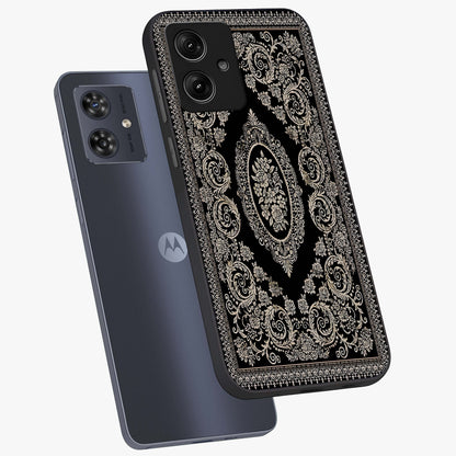 Noir Bloom Elegance Glass Case displayed in angled mockup highlighting refined flower design with stylish noir aesthetic.