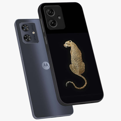 Regal Leopard Glass Case displayed in angled mockup highlighting powerful animal illustration with stylish wild aesthetic.