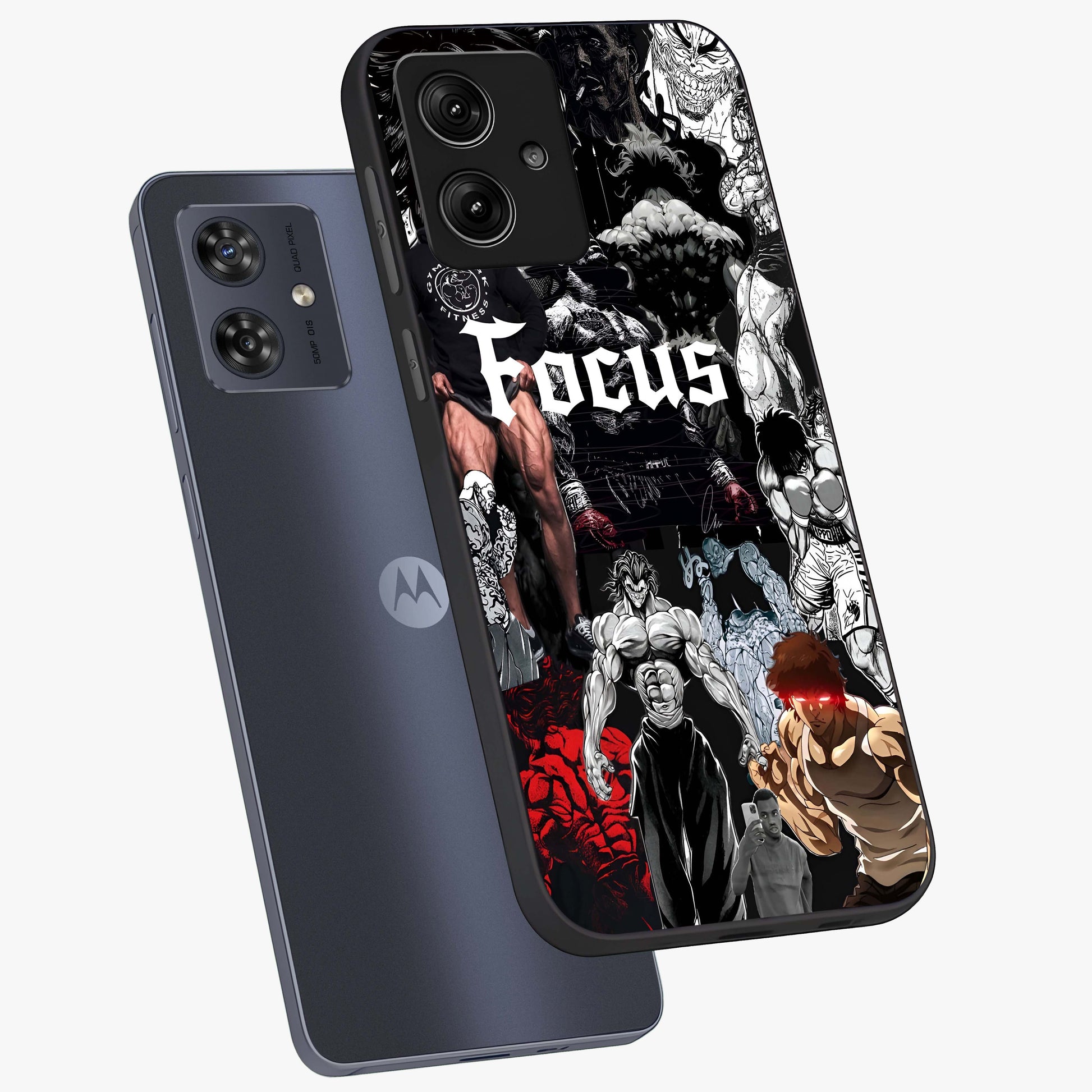 Relentless Power Focus Glass Case displayed in angled mockup highlighting bold statement design with modern aesthetic style.
