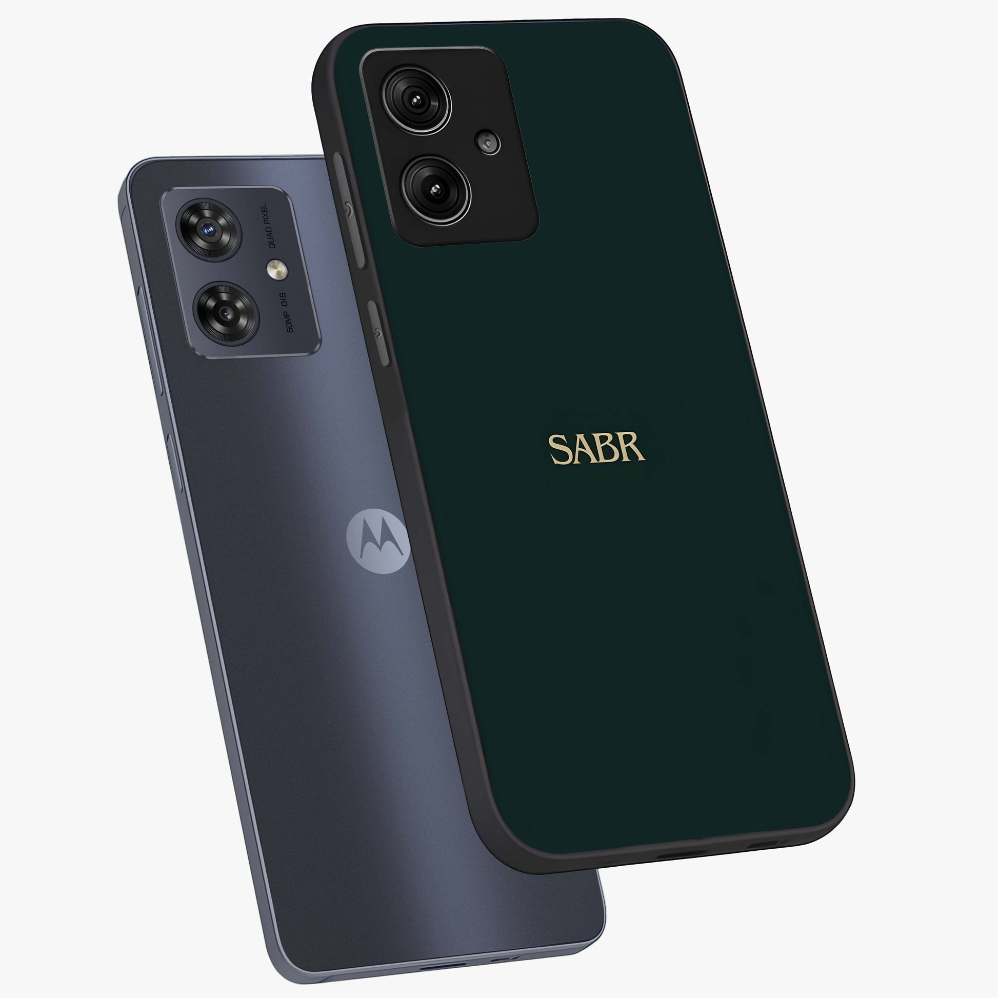 Sabr Minimal Patience Glass Case displayed in angled mockup highlighting simple inspirational design with clean aesthetic style.