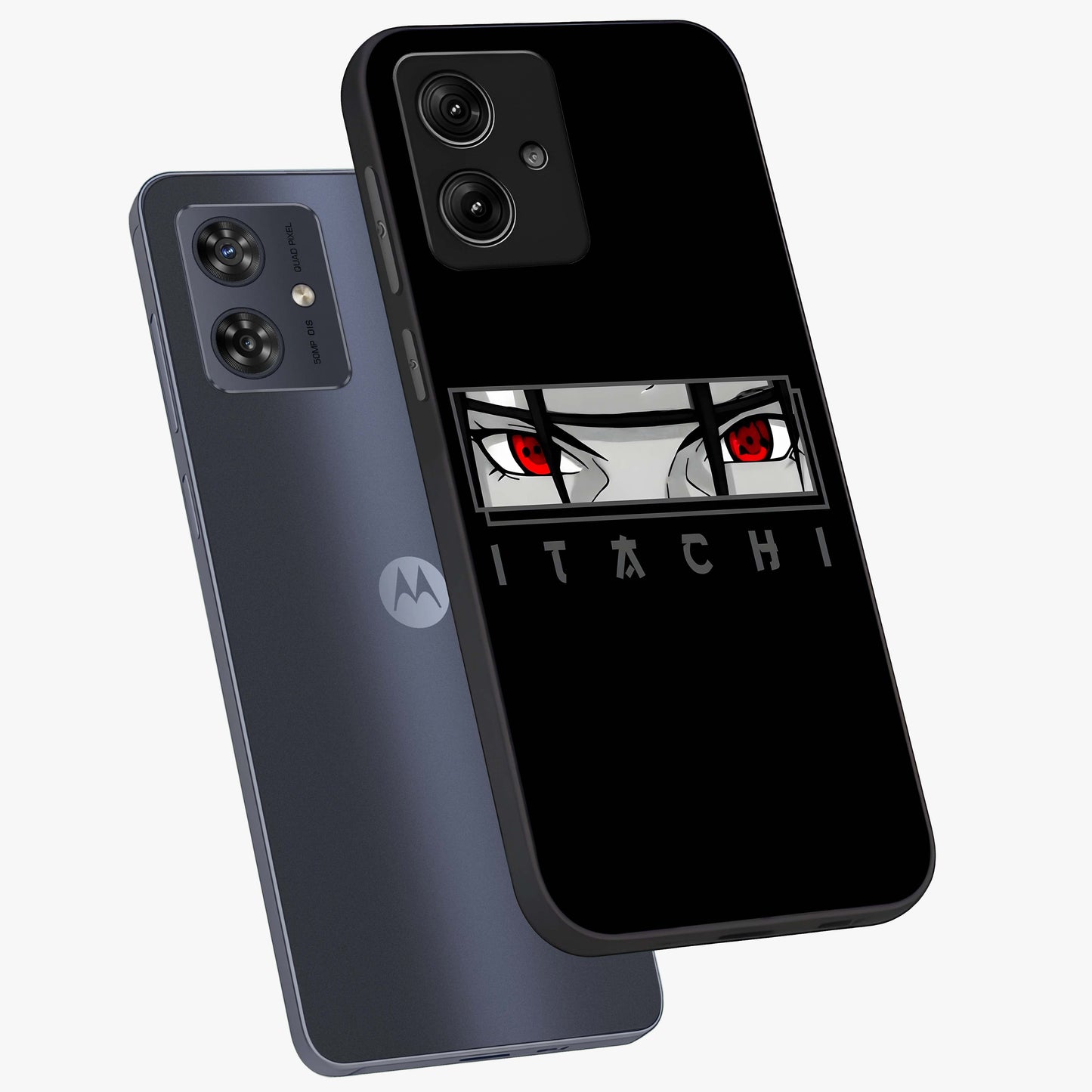 Scarlet Gaze Dominance Glass Case displayed in angled mockup highlighting intense visual design with bold scarlet aesthetic.