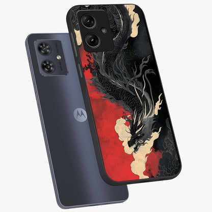 Shadow Dragon Fury Glass Case displayed in angled mockup highlighting powerful dragon illustration with dark fantasy aesthetic.