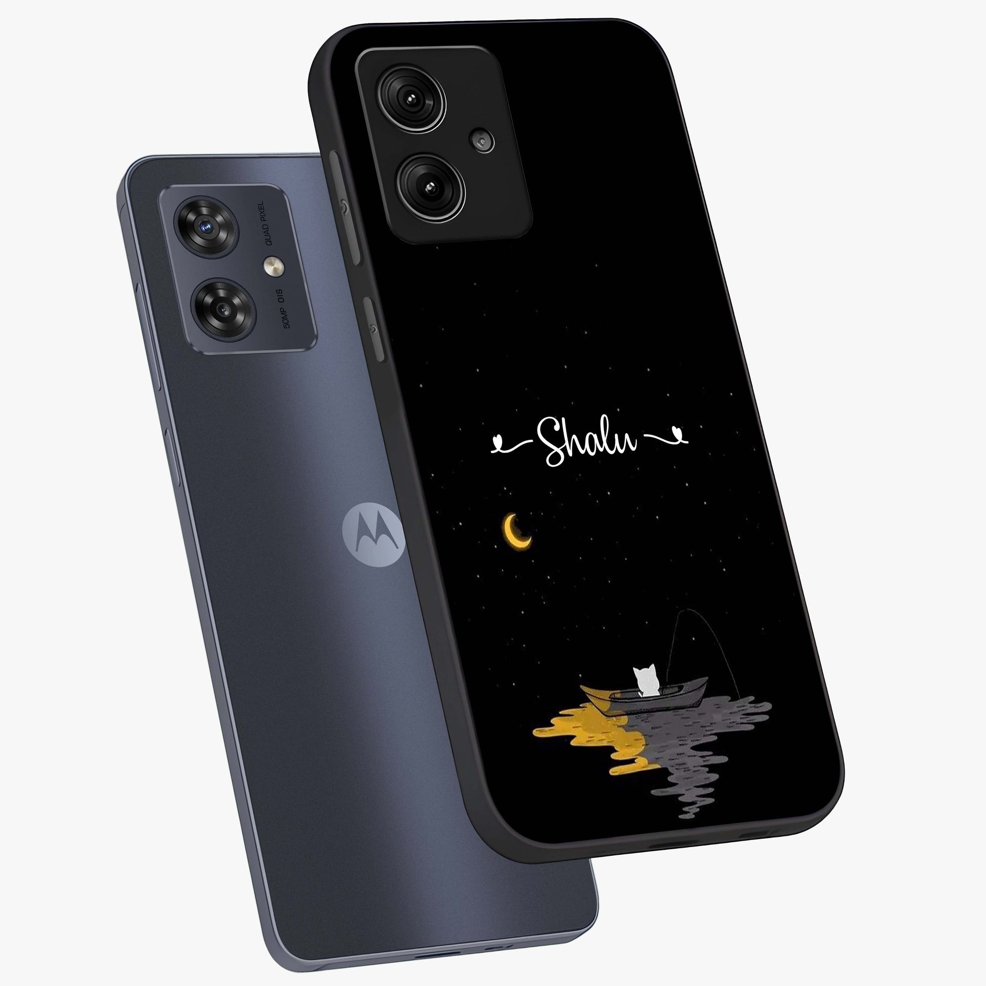 Silent Night Row Glass Case displayed in angled mockup highlighting peaceful evening design with dreamy night aesthetic.