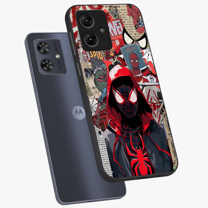 Spider Collage Street Glass Case displayed in angled mockup highlighting dynamic street style collage design with comic aesthetic.