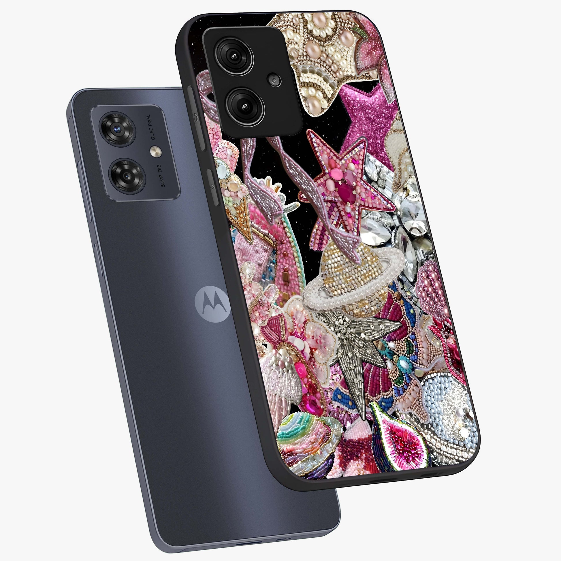 Starlit Jewel Dream Glass Case displayed in angled mockup highlighting glowing celestial jewel design with dreamy aesthetic.