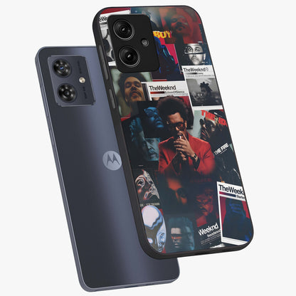 The Weeknd Glass Case displayed in angled mockup highlighting stylish pop culture inspired design with modern aesthetic.