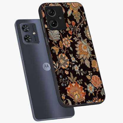 Vintage Floral Dream Glass Case displayed in angled mockup highlighting elegant vintage flower design with soft aesthetic style.