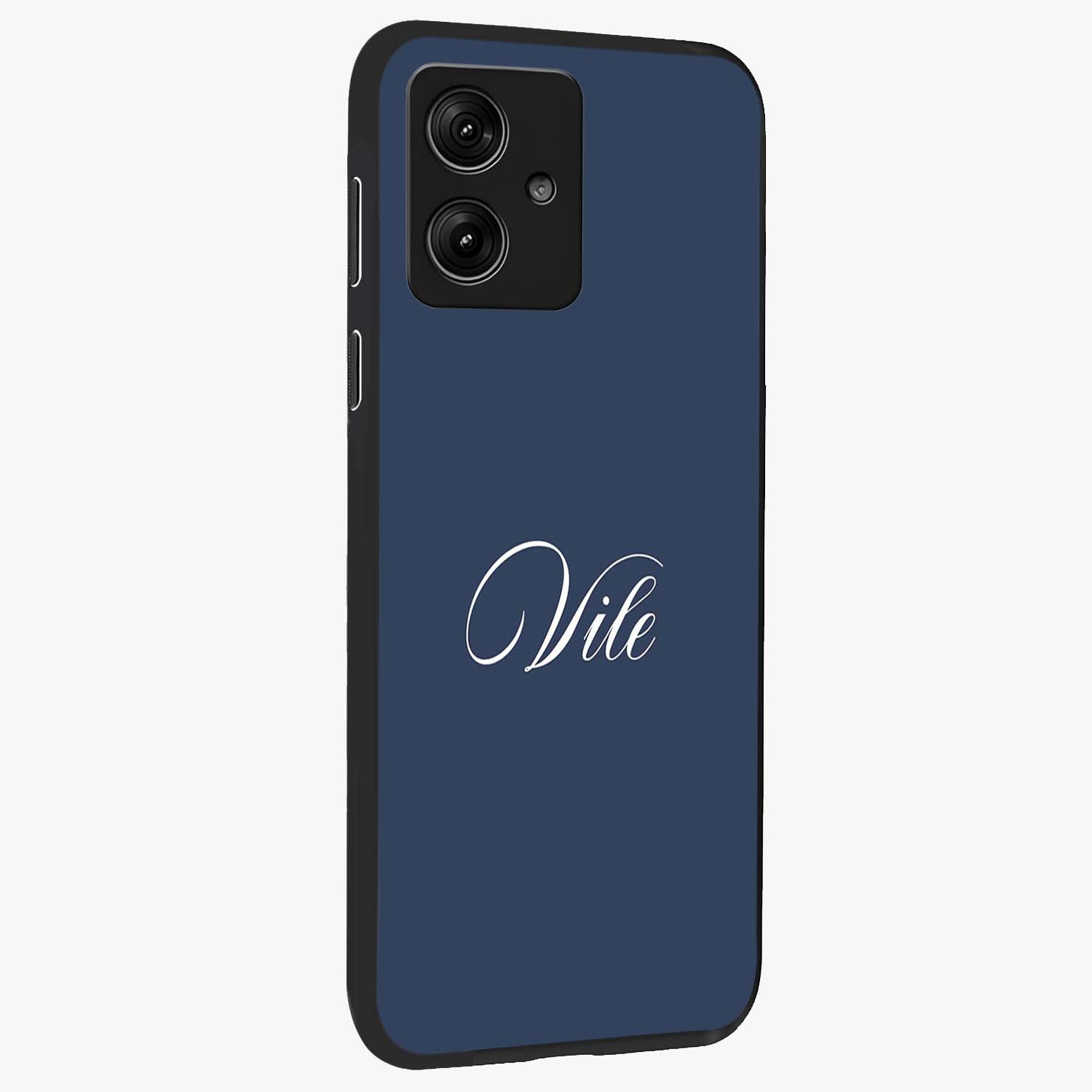 Blue Vintage Floral Pattern Glass Case displayed in angled mockup highlighting classic blue floral pattern and retro aesthetic design.