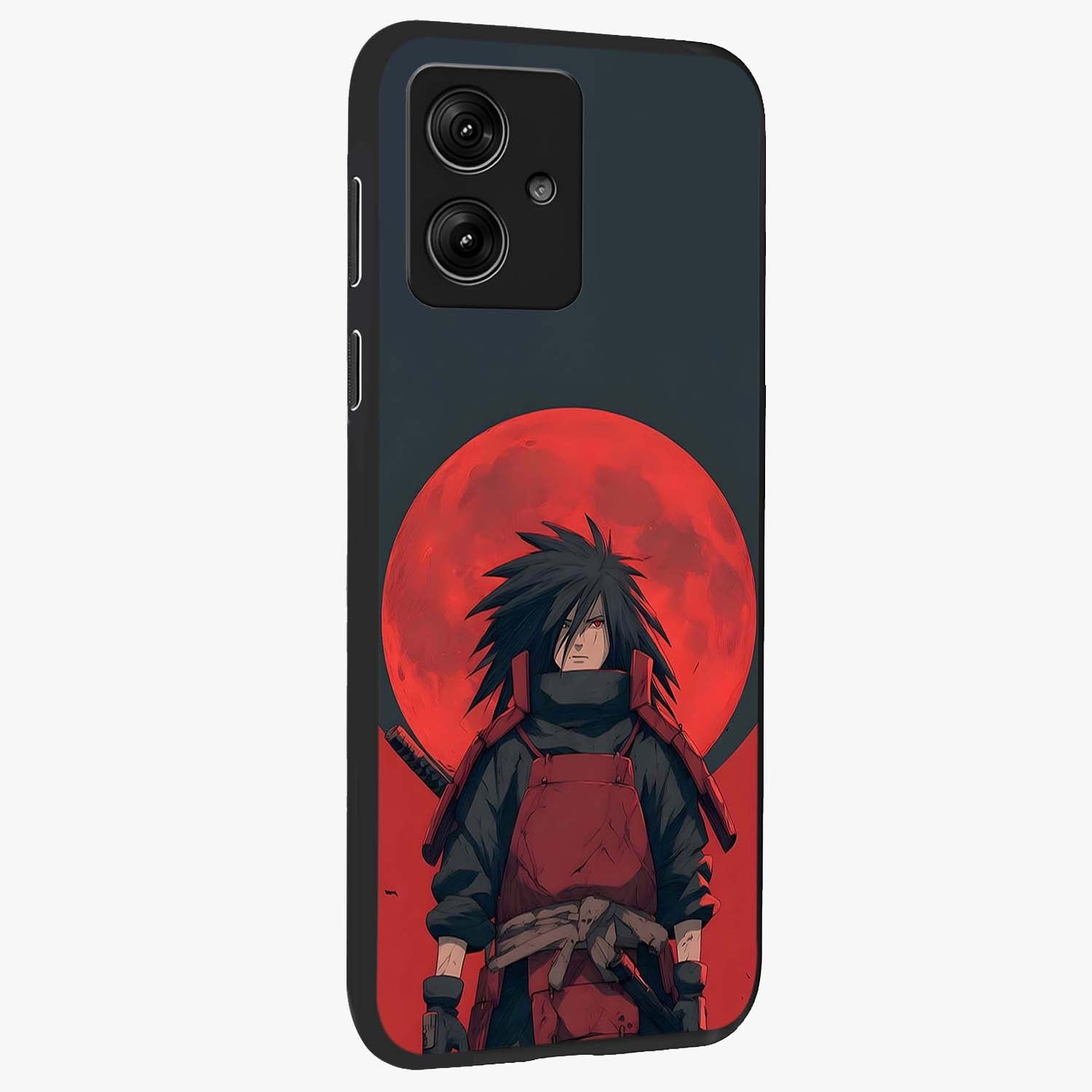 Crimson Moon Warlord Glass Case upright view showcasing powerful warlord artwork with dark celestial theme.