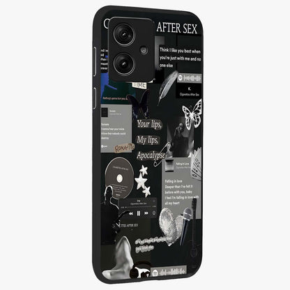 Midnight Love Echo Glass Case upright view showcasing expressive romantic artwork with dreamy midnight theme.
