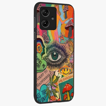 Mystic Eye Wonderland Glass Case upright view showcasing symbolic eye artwork with mysterious fantasy theme.