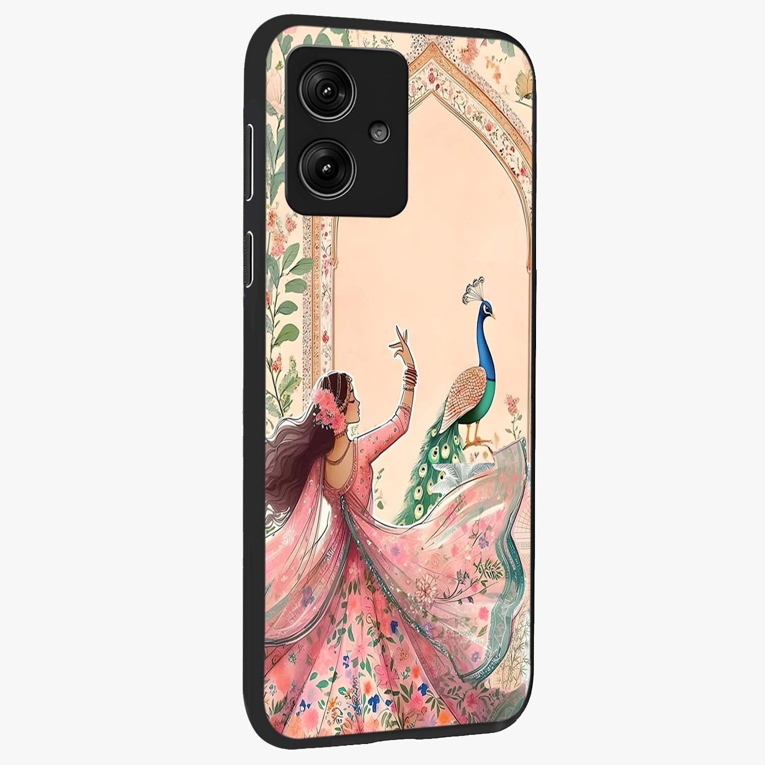 Royal Grace Muse Glass Case upright view showcasing stylish artistic artwork with sophisticated royal theme.