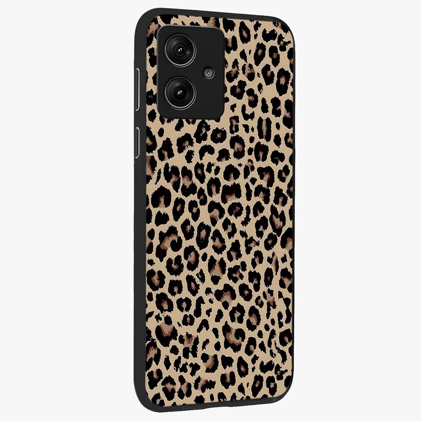Savage Chic Pattern Glass Case upright view showcasing trendy decorative artwork with edgy fashion theme.
