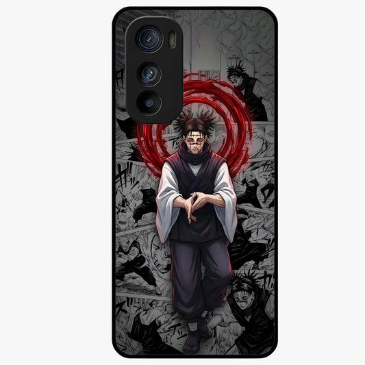 Cursed Ritual Ascension Glass Case showing flat back view with dark ritual themed artwork and glossy glass finish.