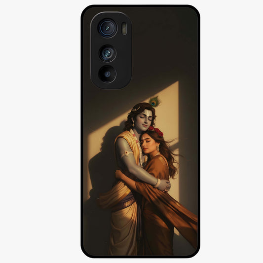 Divine Eternal Love Glass Case showing flat back view with spiritual love themed artwork and glossy glass finish.