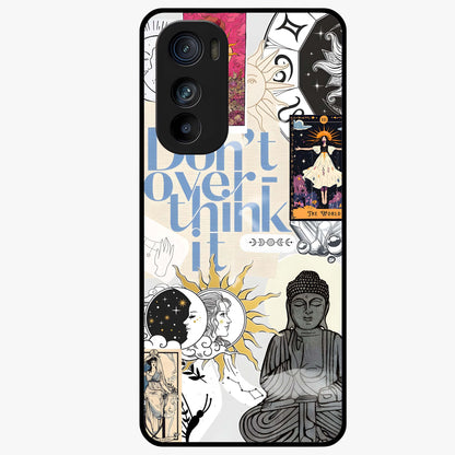 Ethereal Thoughts Glass Case showing flat back view with dreamy artistic artwork and glossy glass finish.