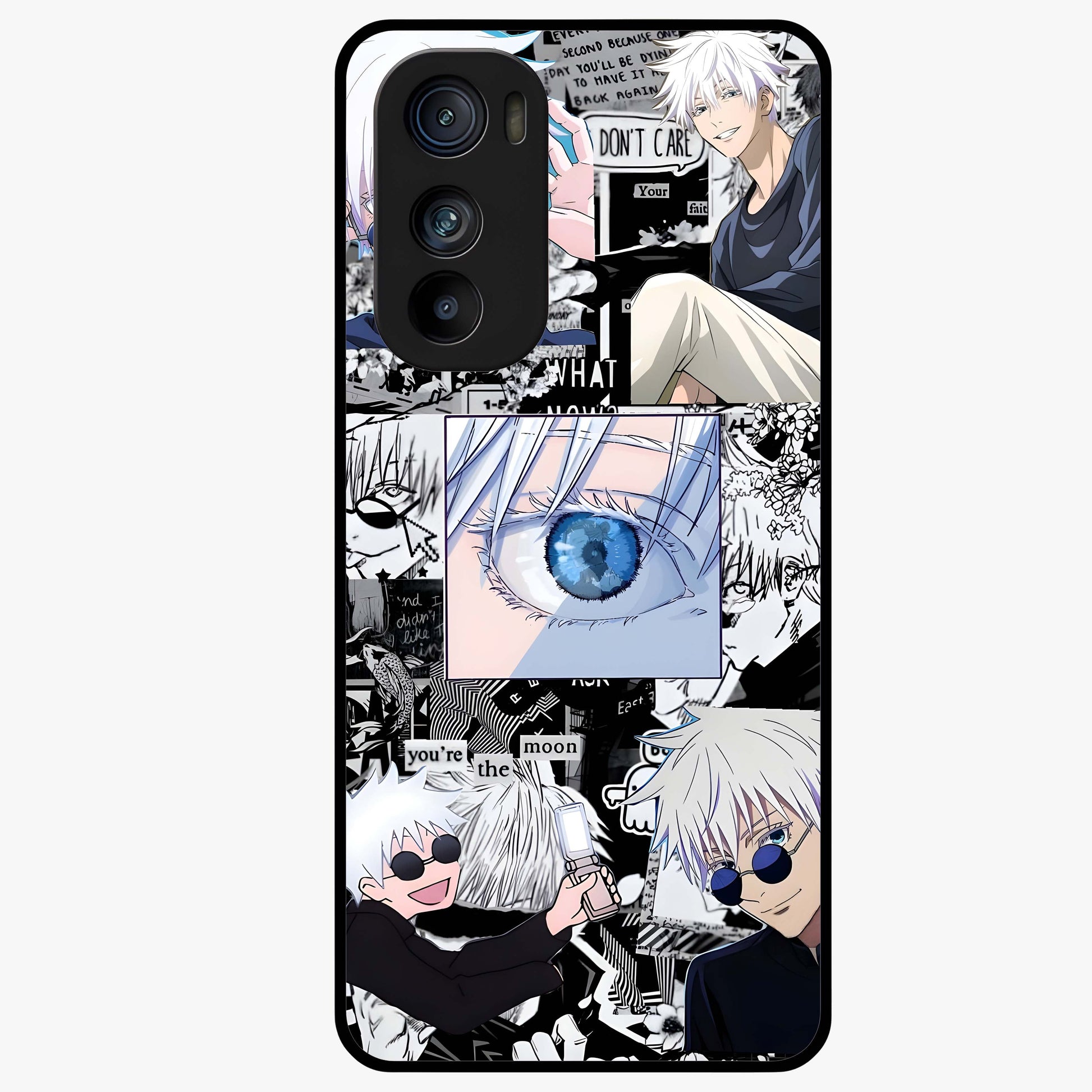 Infinity Sorcerer Chaos Glass Case showing flat back view with mystical sorcerer themed artwork and glossy glass finish.