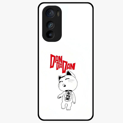 Playful Spirit Charm Glass Case showing flat back view with cheerful charm themed artwork and glossy glass finish.