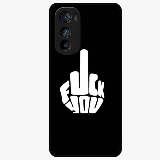 Rebel Mode On Glass Case showing flat back view with bold rebellious typography artwork and glossy glass finish.