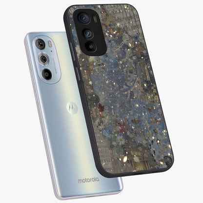 Aesthetic Astrolophia Glass Case displayed in angled mockup highlighting artistic aesthetic elements and smooth glass surface.