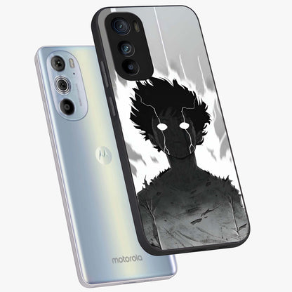 Awakened Inner Rage Glass Case displayed in angled mockup highlighting powerful graphic design and bold artistic theme.