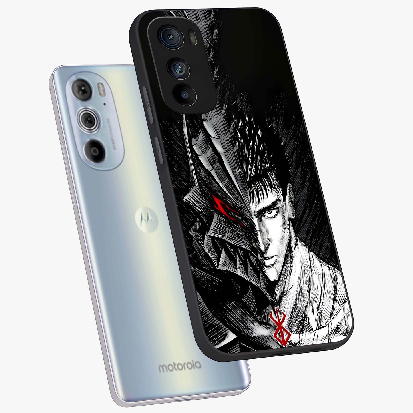 Berserker Blood Oath Glass Case displayed in angled mockup highlighting dark fantasy graphic design and powerful theme.