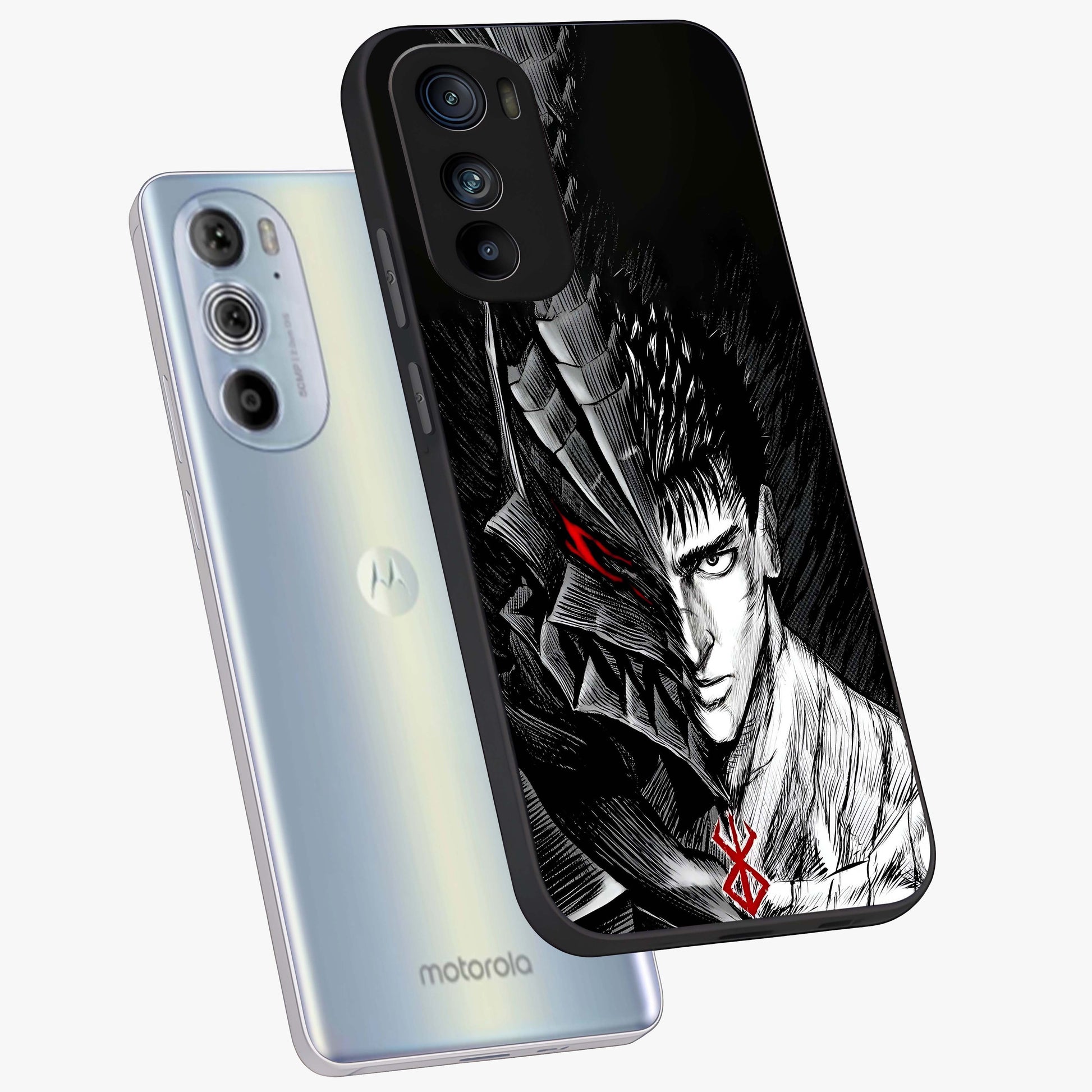 Berserker Blood Oath Glass Case displayed in angled mockup highlighting dark fantasy graphic design and powerful theme.