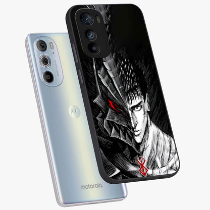 Berserker Blood Oath Glass Case displayed in angled mockup highlighting dark fantasy graphic design and powerful theme.