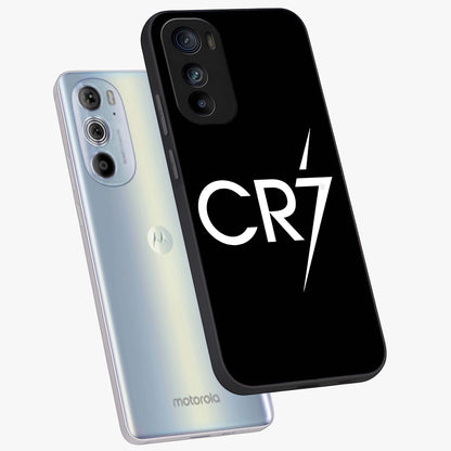 Cr7 Elite Strike Glass Case displayed in angled mockup highlighting powerful sports graphic with bold athletic theme.