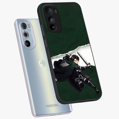 Emerald War Vanguard Glass Case displayed in angled mockup highlighting intense battle inspired design with emerald tone aesthetic.