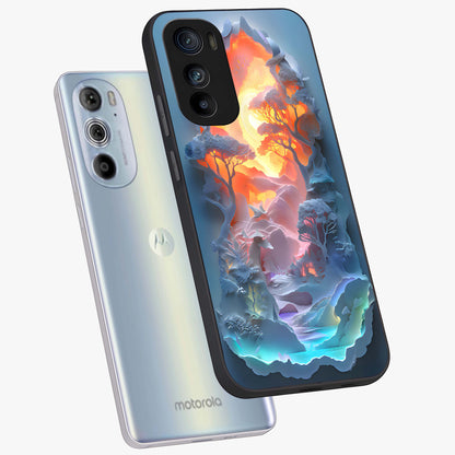 Glow Forest Portal Glass Case displayed in angled mockup highlighting mystical forest design with magical glowing aesthetic.