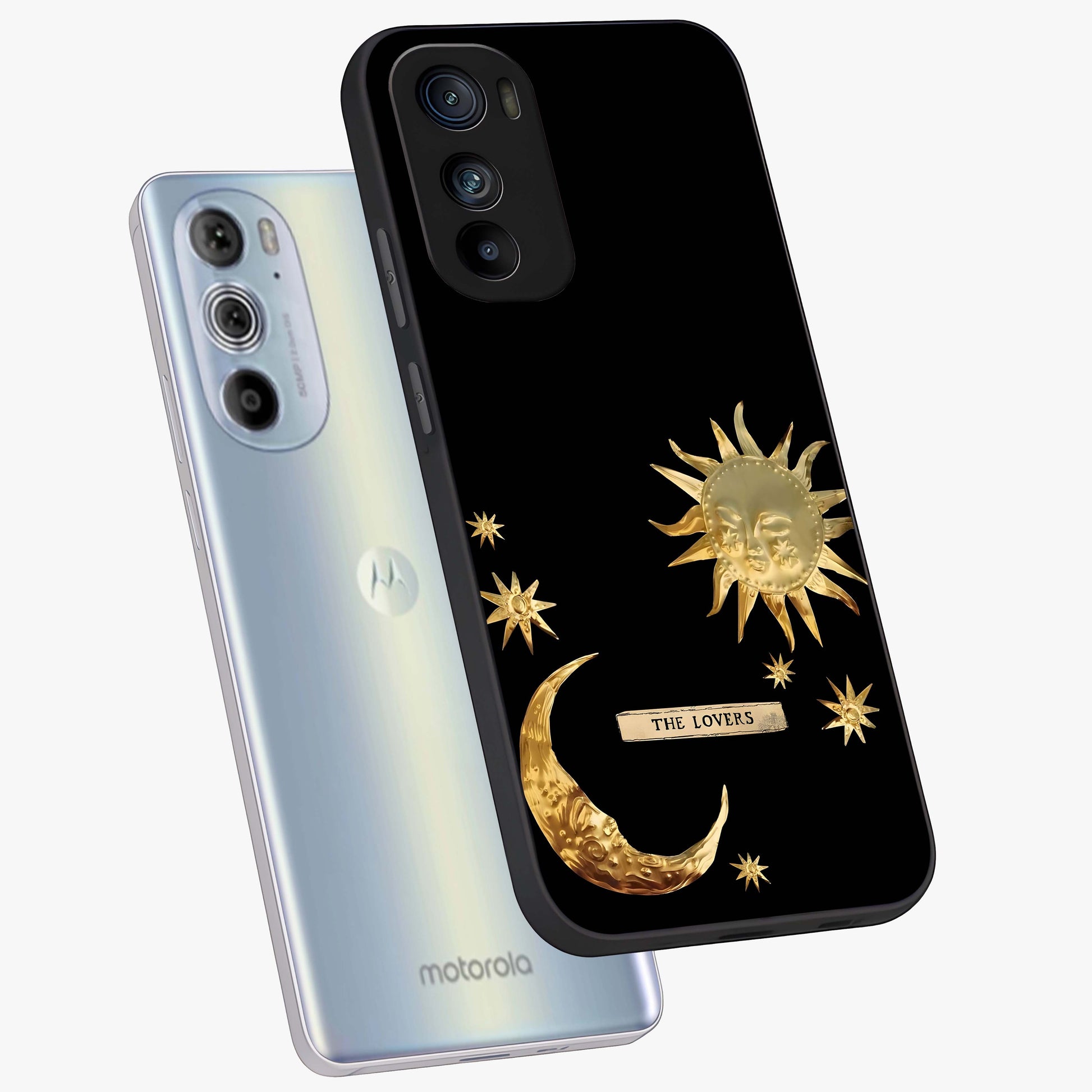 Gold Sun Blush Glass Case displayed in angled mockup highlighting radiant sun design with warm golden aesthetic.