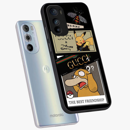 Gucci Play Mashup Glass Case displayed in angled mockup highlighting stylish fashion mashup design with bold aesthetic.