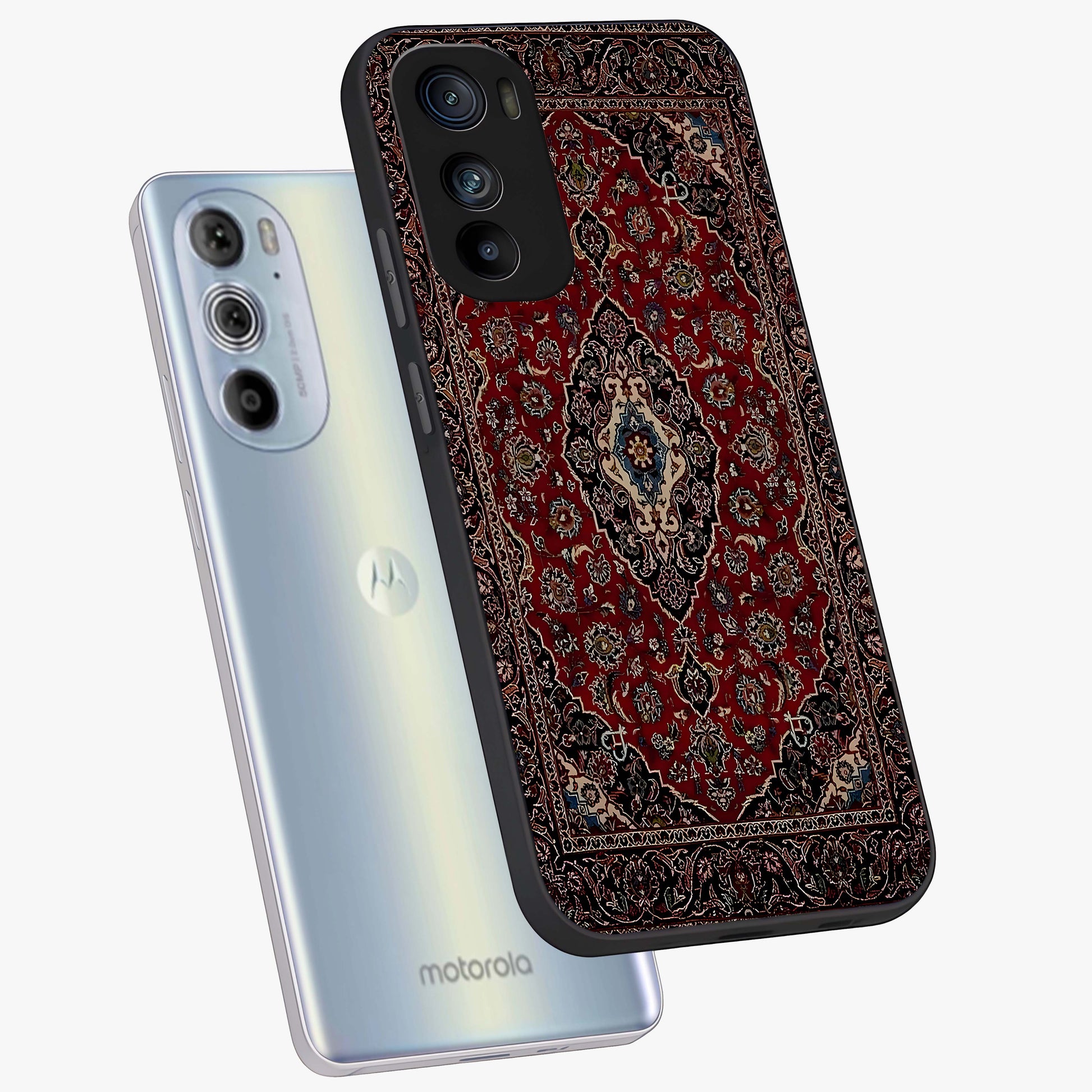 Heritage Carpet Royale Glass Case displayed in angled mockup highlighting intricate royal carpet design with heritage aesthetic.