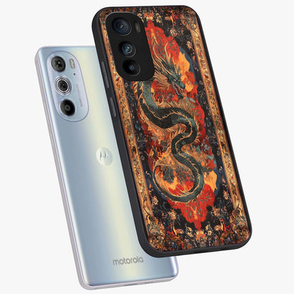 Inferno Dragon Soul Glass Case displayed in angled mockup highlighting powerful dragon illustration with inferno aesthetic.