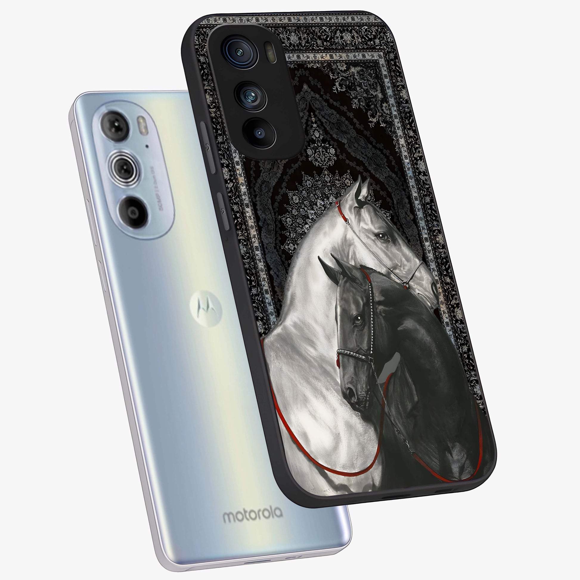Majestic Ride Legacy Glass Case displayed in angled mockup highlighting sleek vehicle design with bold racing aesthetic.