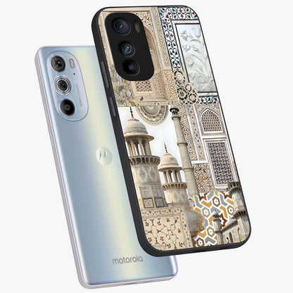 Mughal Marble Legacy Glass Case displayed in angled mockup highlighting elegant heritage marble artwork with royal aesthetic.