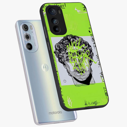 Neo Graffiti Rebellion Glass Case displayed in angled mockup highlighting urban street art design with rebellious aesthetic.