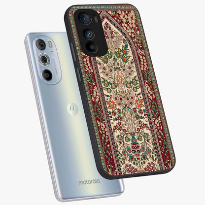 Persian Inspired Glass Case displayed in angled mockup highlighting intricate traditional design with elegant cultural aesthetic.