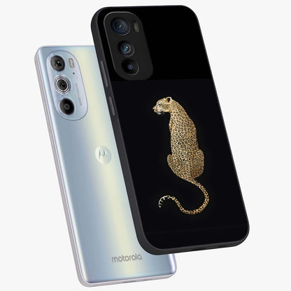 Regal Leopard Glass Case displayed in angled mockup highlighting powerful animal illustration with stylish wild aesthetic.