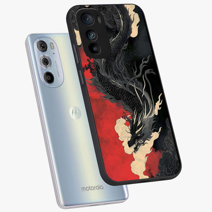 Shadow Dragon Fury Glass Case displayed in angled mockup highlighting powerful dragon illustration with dark fantasy aesthetic.