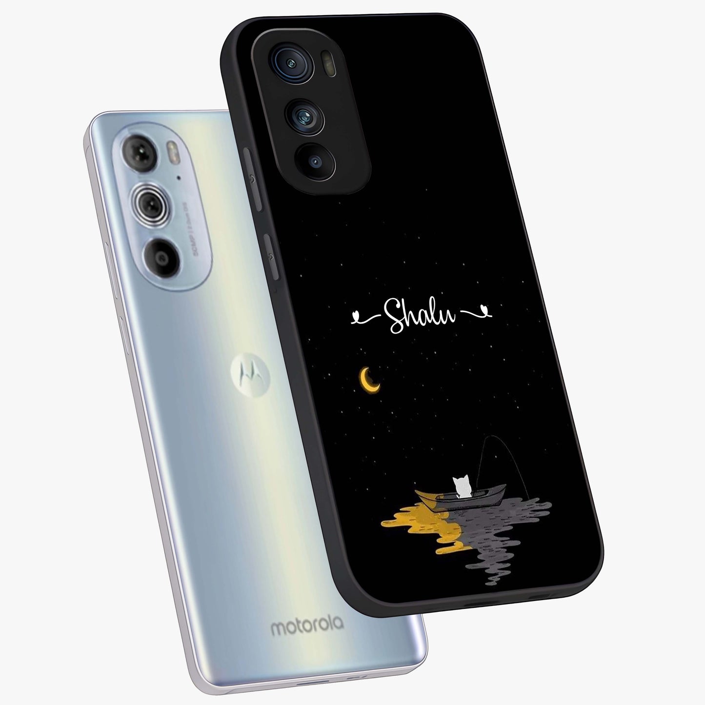 Silent Night Row Glass Case displayed in angled mockup highlighting peaceful evening design with dreamy night aesthetic.