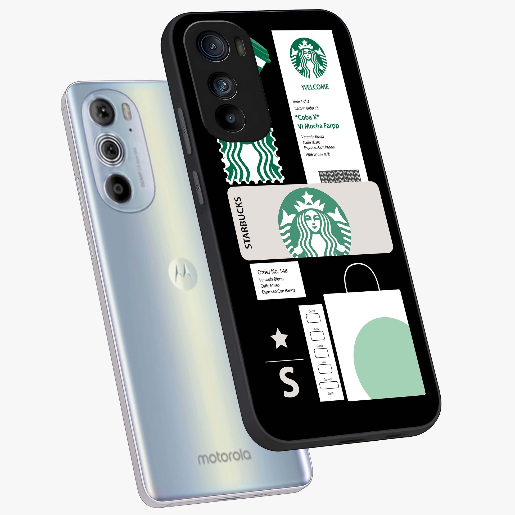 Starbucks Mocha Glass Case displayed in angled mockup highlighting stylish mocha themed design with cozy café aesthetic.