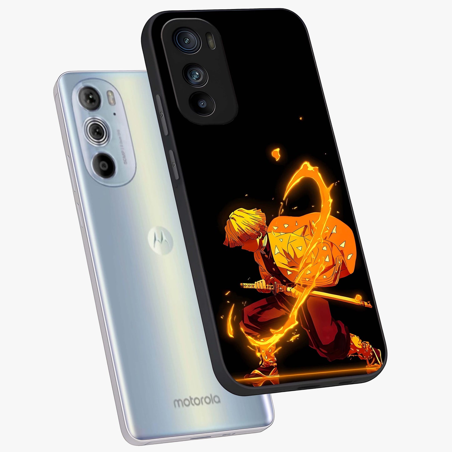 Thunder Flame Execution Glass Case displayed in angled mockup highlighting dramatic fire themed design with intense fantasy aesthetic.