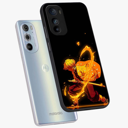 Thunder Flame Execution Glass Case displayed in angled mockup highlighting dramatic fire themed design with intense fantasy aesthetic.