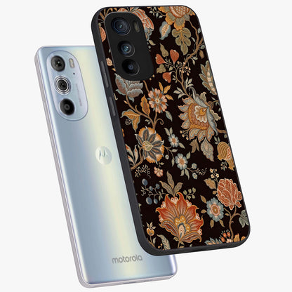 Vintage Floral Dream Glass Case displayed in angled mockup highlighting elegant vintage flower design with soft aesthetic style.
