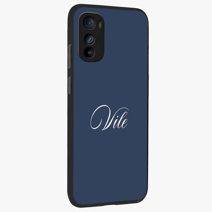 Blue Vintage Floral Pattern Glass Case displayed in angled mockup highlighting classic blue floral pattern and retro aesthetic design.