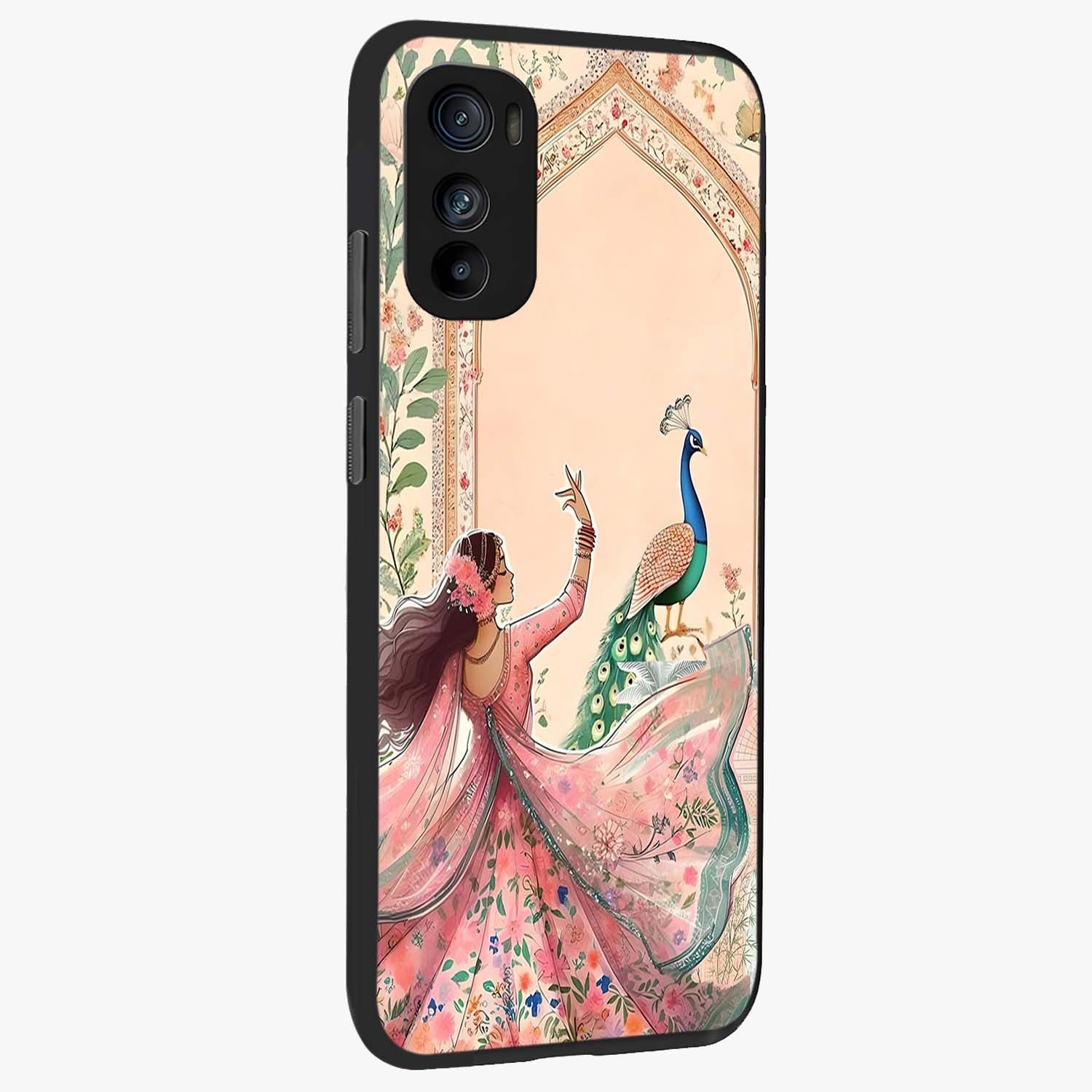 Royal Grace Muse Glass Case upright view showcasing stylish artistic artwork with sophisticated royal theme.
