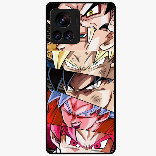 Anime Character Glass Case showing flat back view with vibrant anime artwork and glossy glass finish.